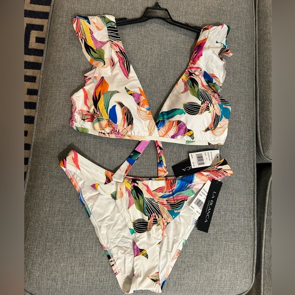 LA BLANCA Paradise Bikini Set Women's Size 14 - Picture 6 of 16